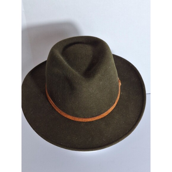Vintage Bonner Lite Felt Wool Indiana Jones Fedora Mens XL Green Made In USA - Picture 4 of 8